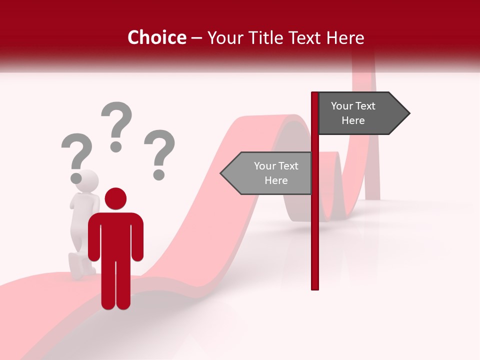 A Person Standing On Top Of A Red Arrow PowerPoint Template