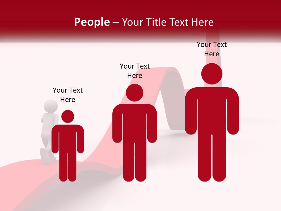 A Person Standing On Top Of A Red Arrow PowerPoint Template