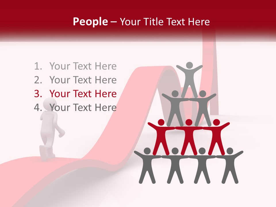 A Person Standing On Top Of A Red Arrow PowerPoint Template