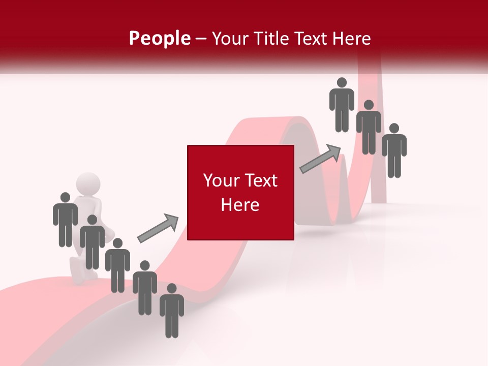 A Person Standing On Top Of A Red Arrow PowerPoint Template