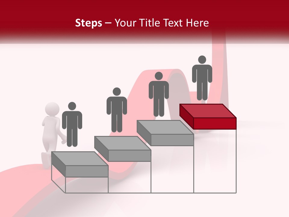 A Person Standing On Top Of A Red Arrow PowerPoint Template