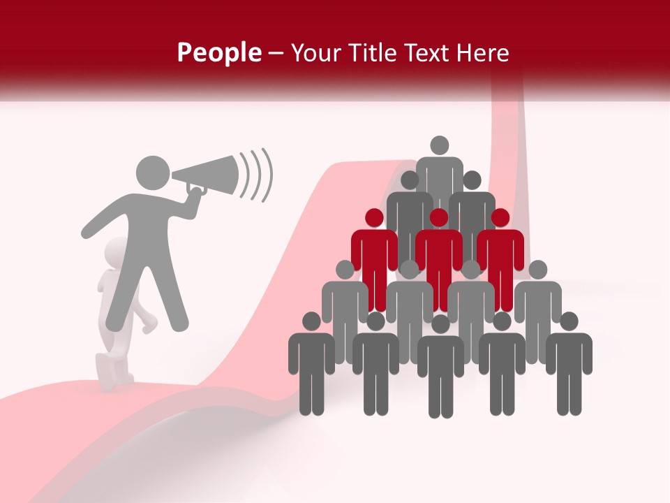 A Person Standing On Top Of A Red Arrow PowerPoint Template