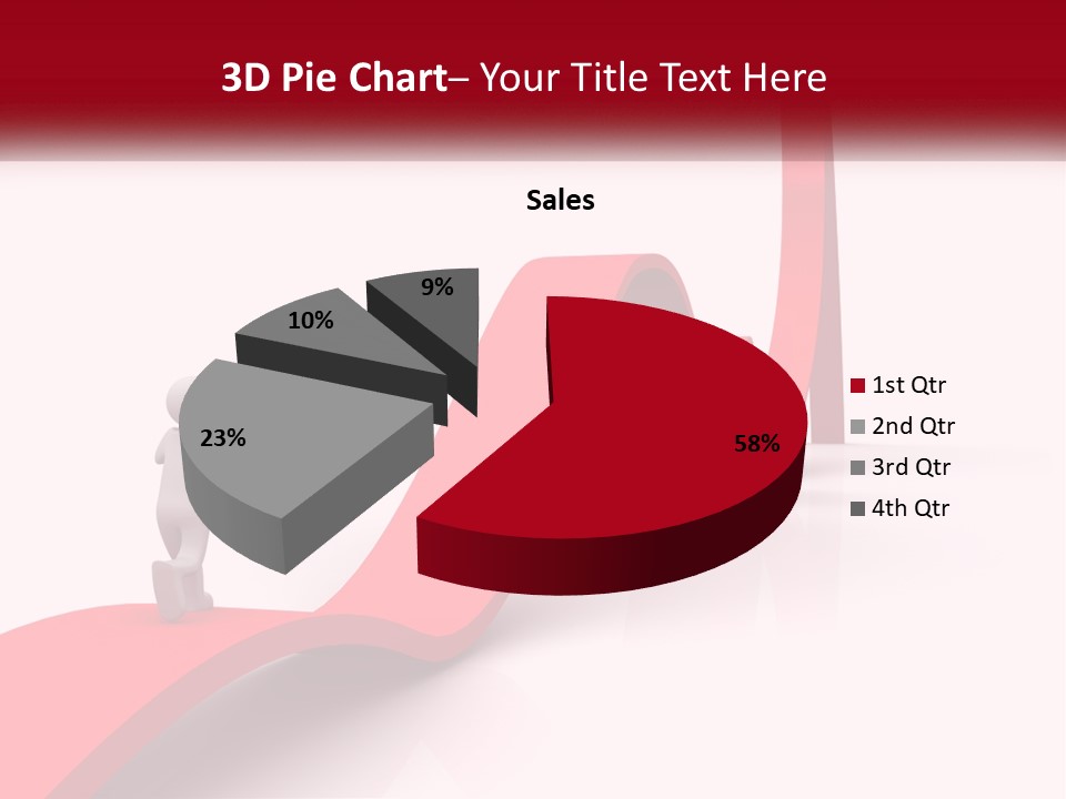 A Person Standing On Top Of A Red Arrow PowerPoint Template