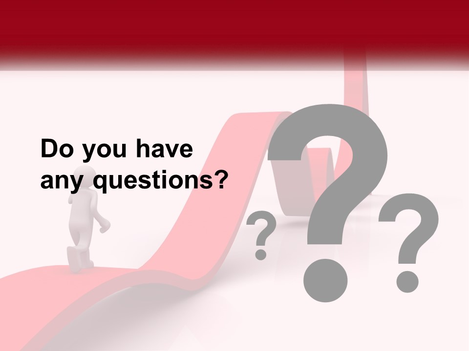 A Person Standing On Top Of A Red Arrow PowerPoint Template