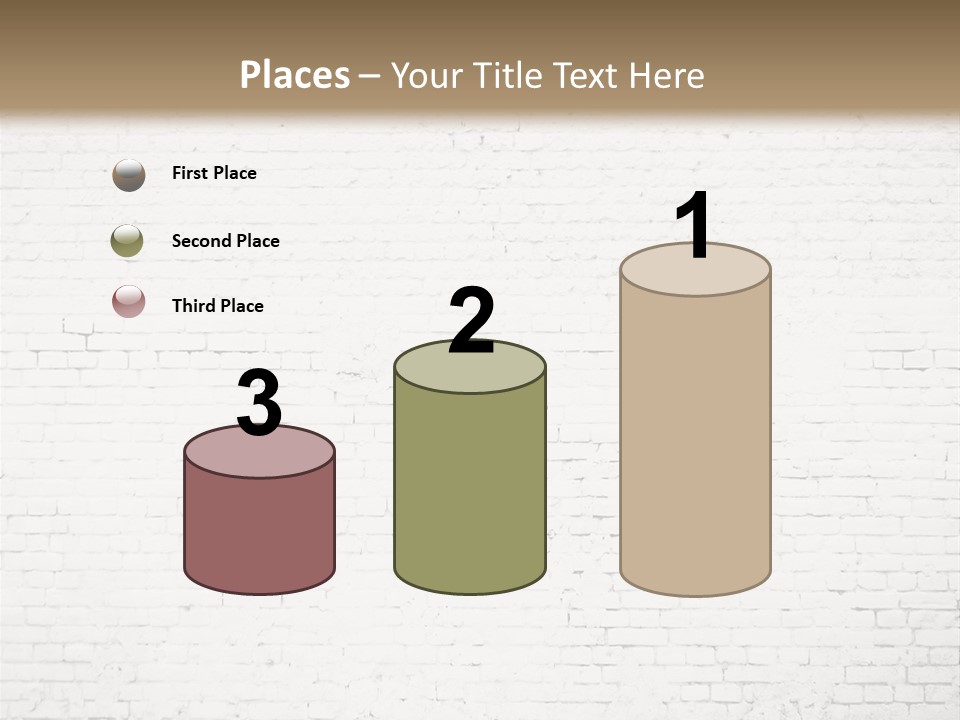 An Empty Room With A Brick Wall And Wooden Floor PowerPoint Template