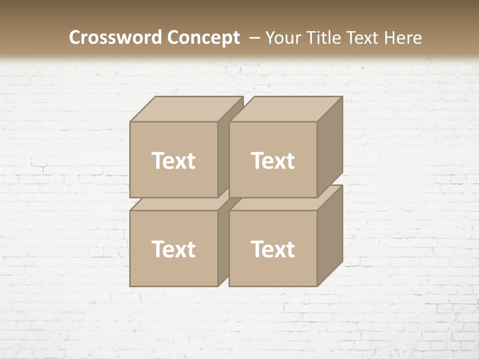 An Empty Room With A Brick Wall And Wooden Floor PowerPoint Template