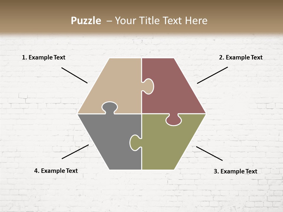 An Empty Room With A Brick Wall And Wooden Floor PowerPoint Template