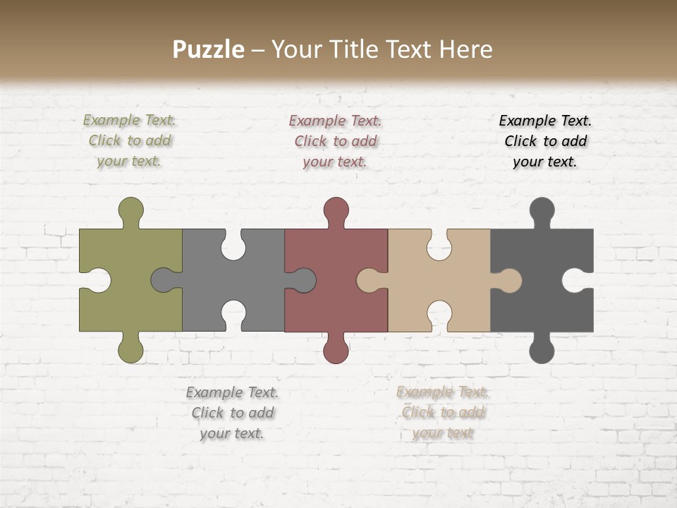 An Empty Room With A Brick Wall And Wooden Floor PowerPoint Template