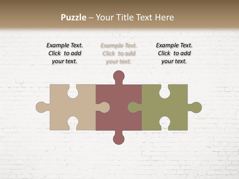 An Empty Room With A Brick Wall And Wooden Floor PowerPoint Template