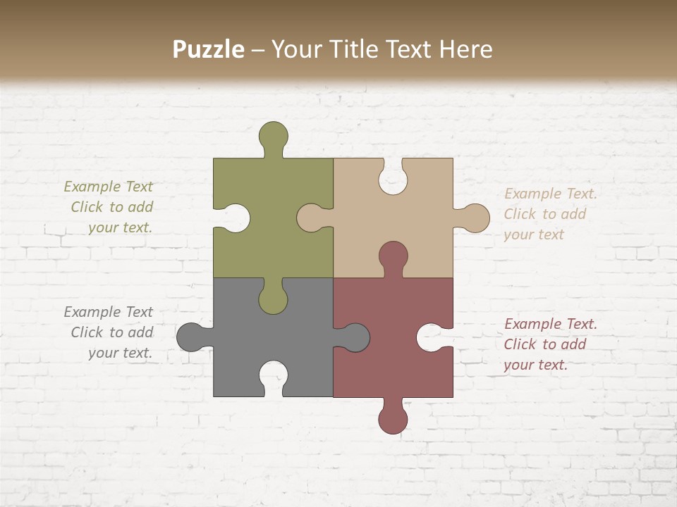 An Empty Room With A Brick Wall And Wooden Floor PowerPoint Template