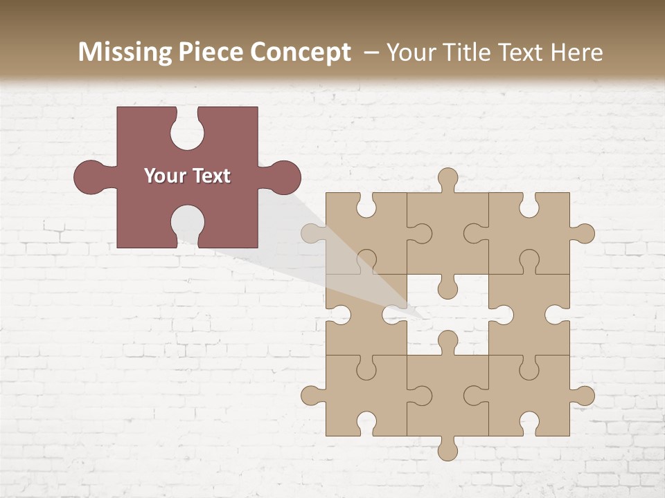 An Empty Room With A Brick Wall And Wooden Floor PowerPoint Template