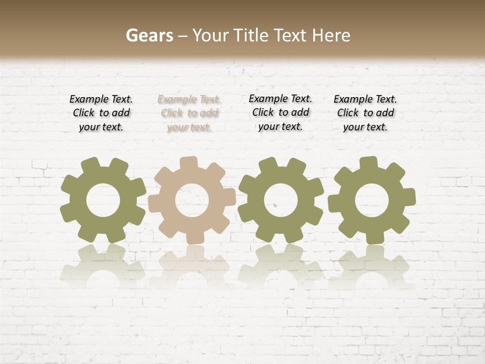 An Empty Room With A Brick Wall And Wooden Floor PowerPoint Template