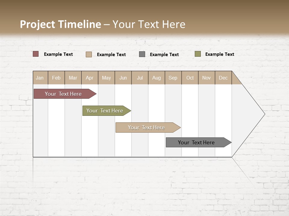 An Empty Room With A Brick Wall And Wooden Floor PowerPoint Template