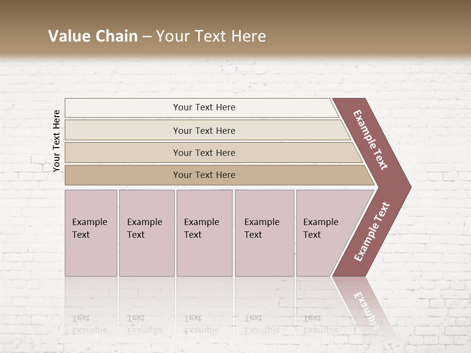 An Empty Room With A Brick Wall And Wooden Floor PowerPoint Template