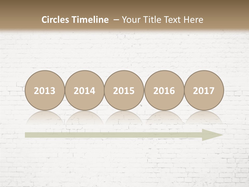 An Empty Room With A Brick Wall And Wooden Floor PowerPoint Template