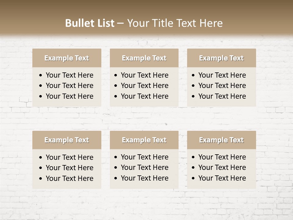 An Empty Room With A Brick Wall And Wooden Floor PowerPoint Template