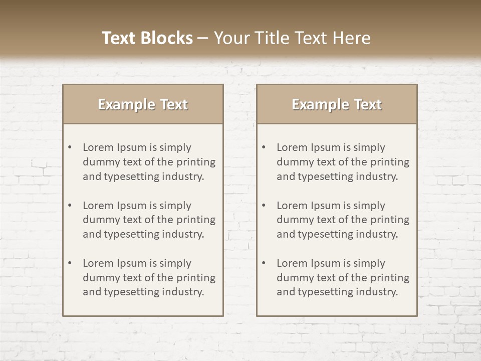 An Empty Room With A Brick Wall And Wooden Floor PowerPoint Template