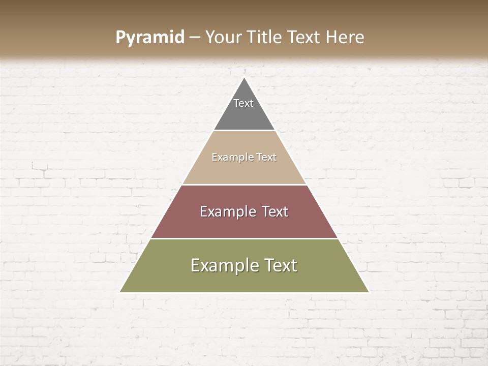 An Empty Room With A Brick Wall And Wooden Floor PowerPoint Template