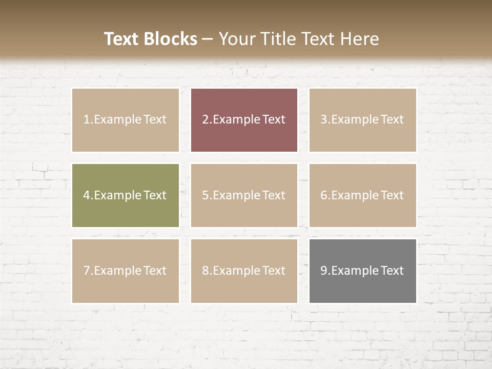 An Empty Room With A Brick Wall And Wooden Floor PowerPoint Template