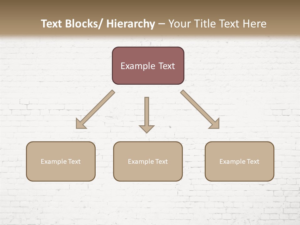 An Empty Room With A Brick Wall And Wooden Floor PowerPoint Template