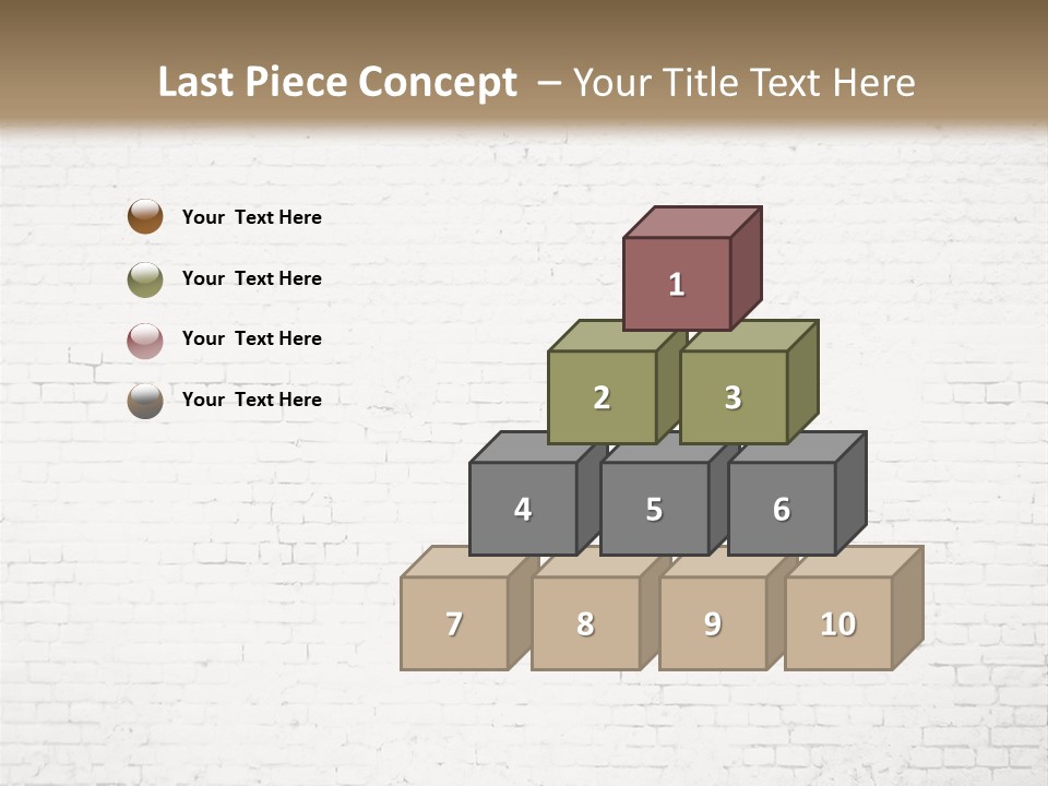 An Empty Room With A Brick Wall And Wooden Floor PowerPoint Template