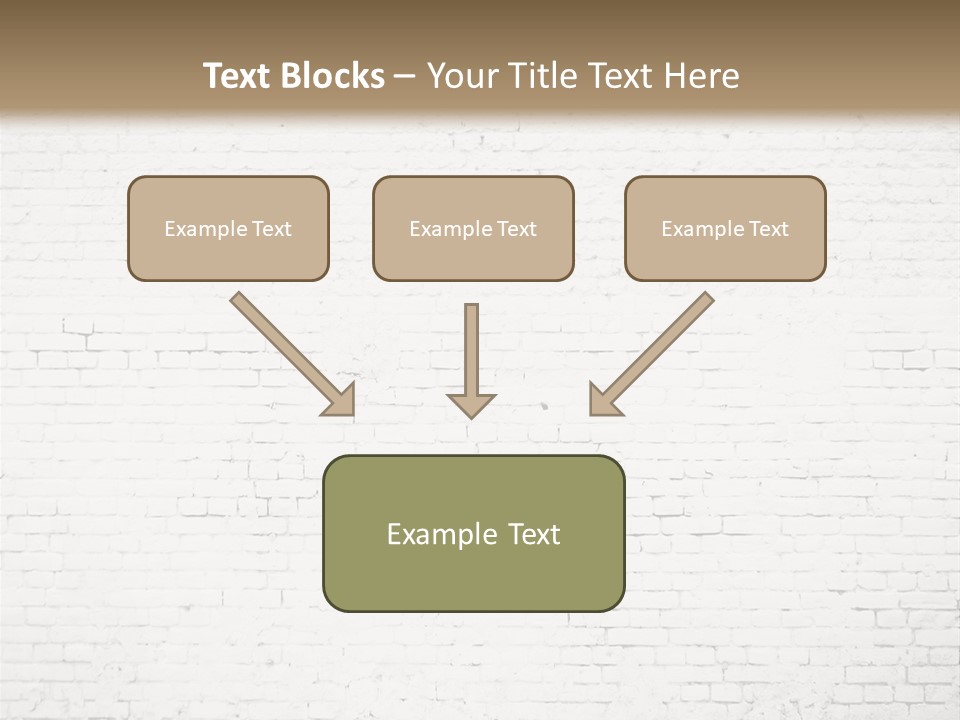 An Empty Room With A Brick Wall And Wooden Floor PowerPoint Template