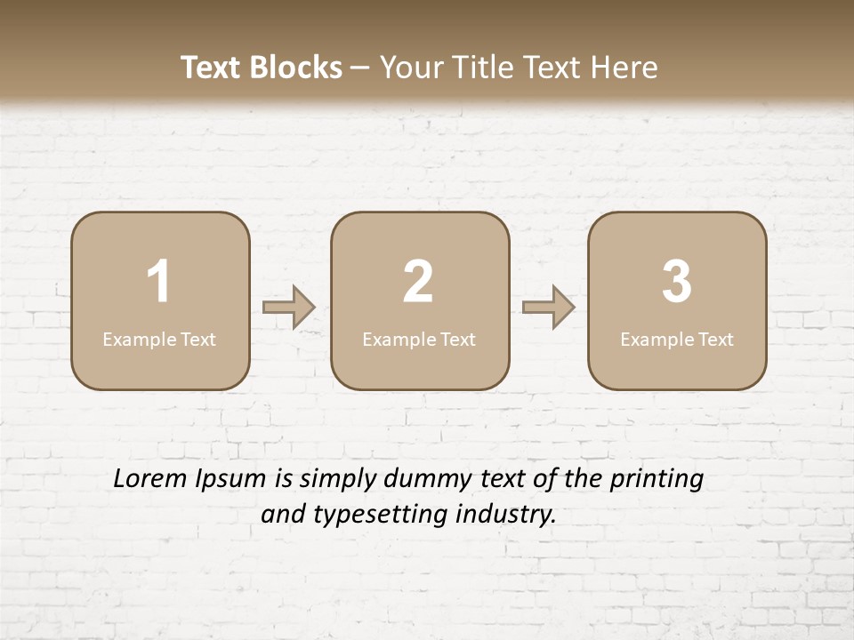 An Empty Room With A Brick Wall And Wooden Floor PowerPoint Template