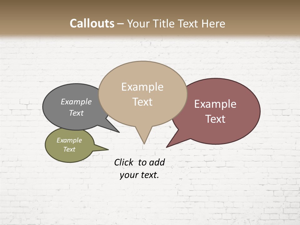 An Empty Room With A Brick Wall And Wooden Floor PowerPoint Template