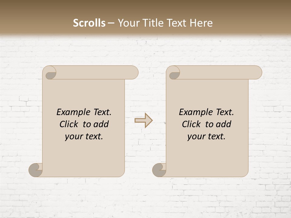 An Empty Room With A Brick Wall And Wooden Floor PowerPoint Template