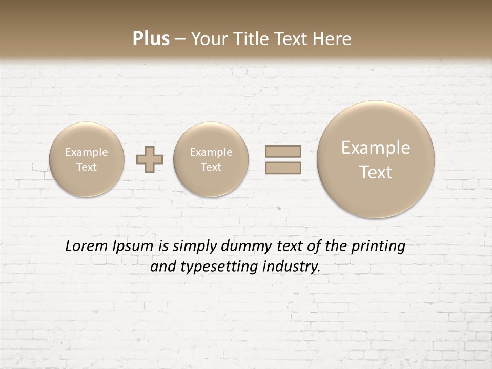 An Empty Room With A Brick Wall And Wooden Floor PowerPoint Template