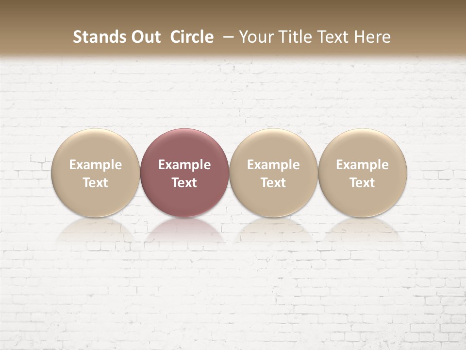 An Empty Room With A Brick Wall And Wooden Floor PowerPoint Template