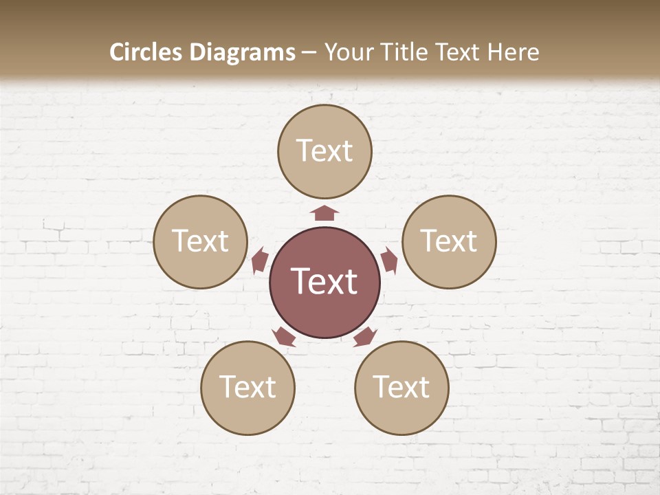 An Empty Room With A Brick Wall And Wooden Floor PowerPoint Template
