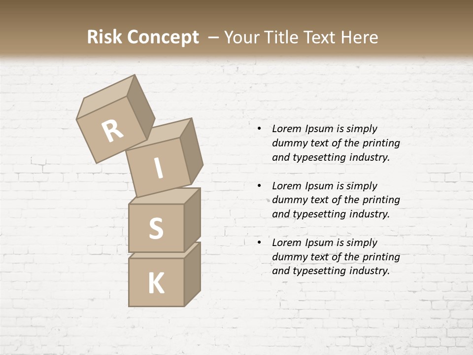 An Empty Room With A Brick Wall And Wooden Floor PowerPoint Template
