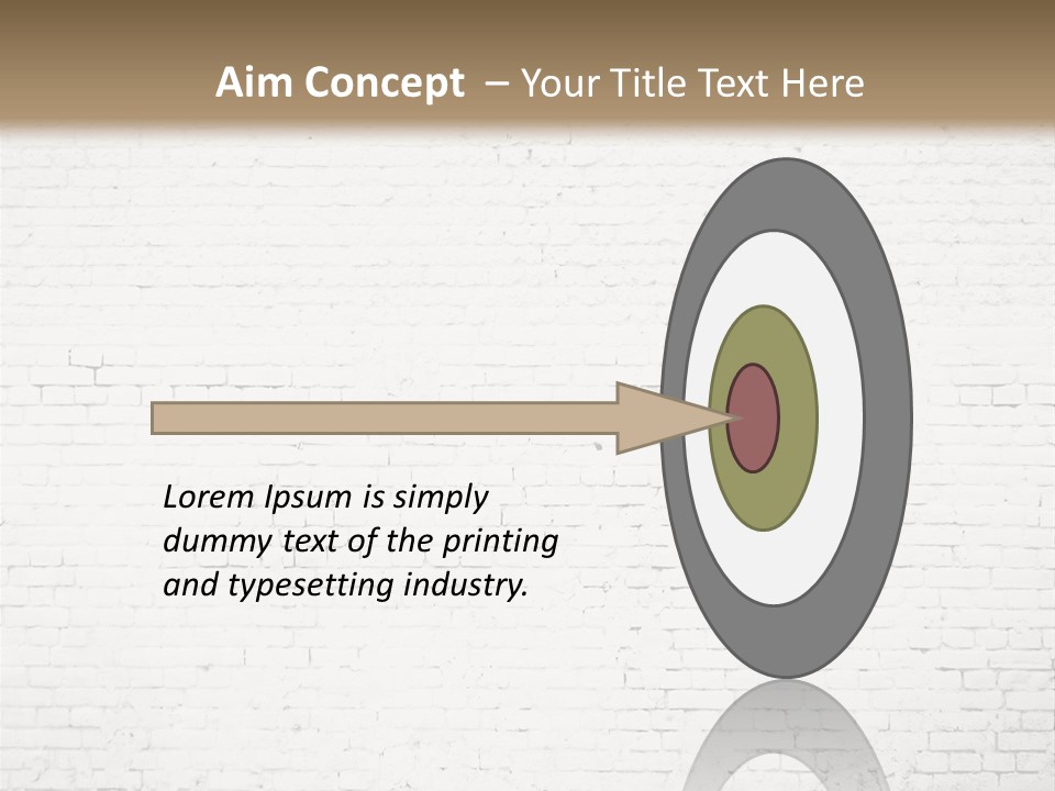 An Empty Room With A Brick Wall And Wooden Floor PowerPoint Template