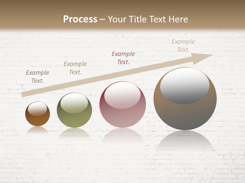 An Empty Room With A Brick Wall And Wooden Floor PowerPoint Template