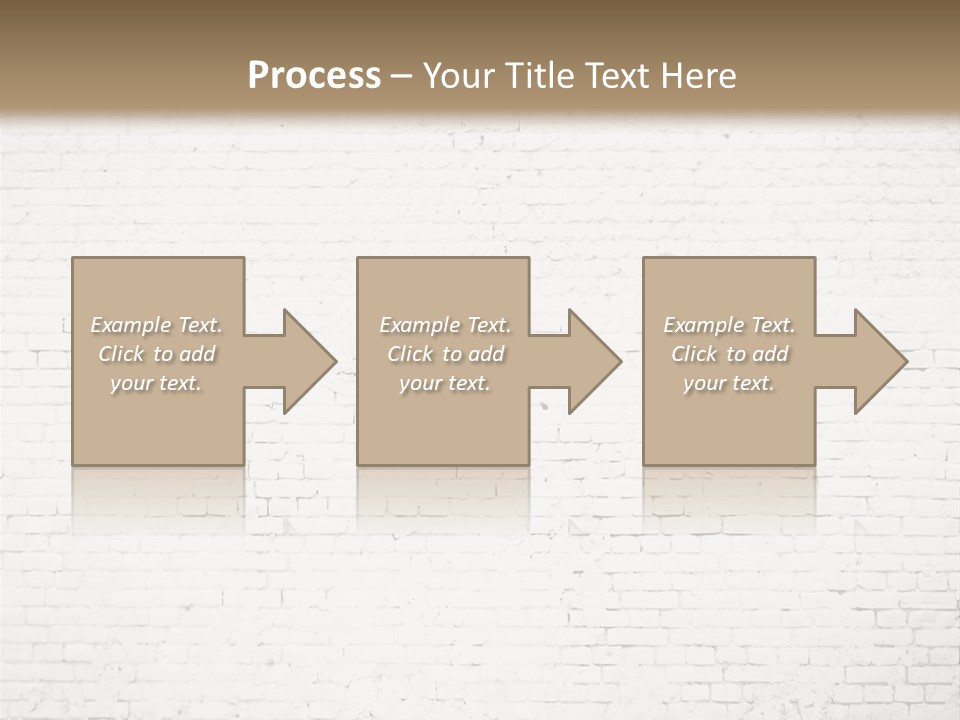 An Empty Room With A Brick Wall And Wooden Floor PowerPoint Template