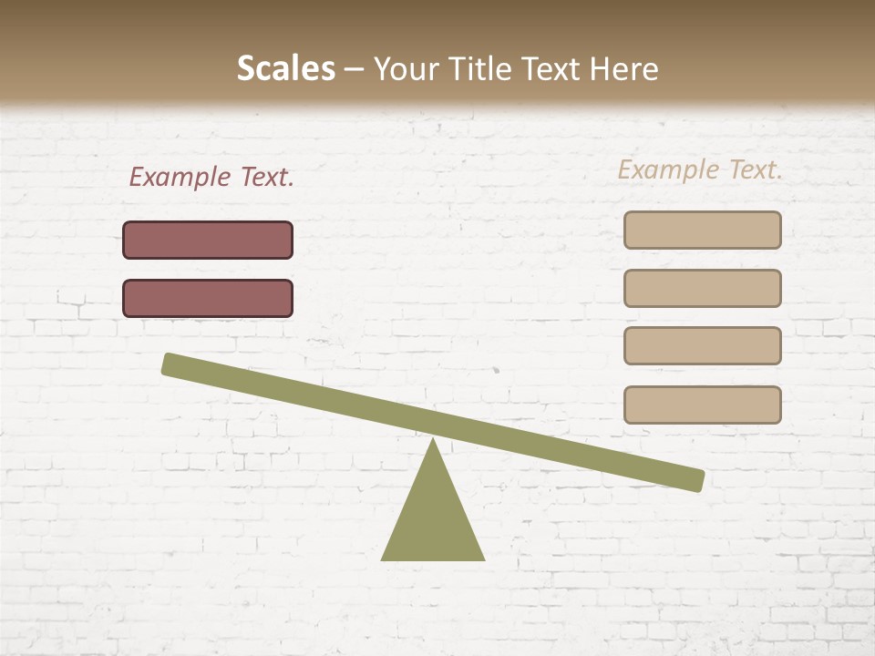 An Empty Room With A Brick Wall And Wooden Floor PowerPoint Template