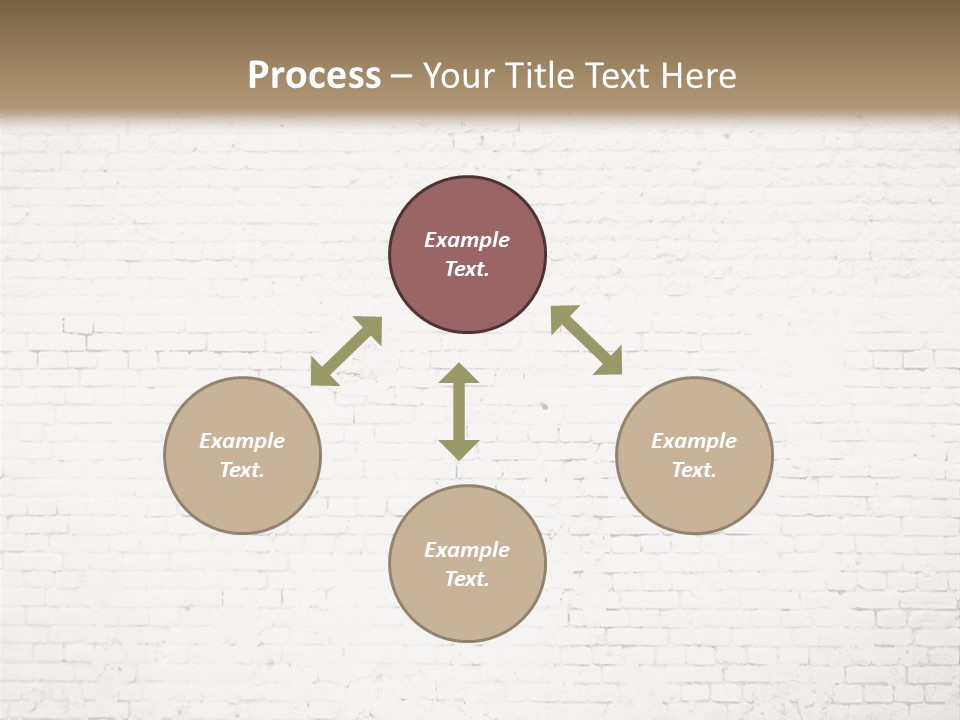 An Empty Room With A Brick Wall And Wooden Floor PowerPoint Template