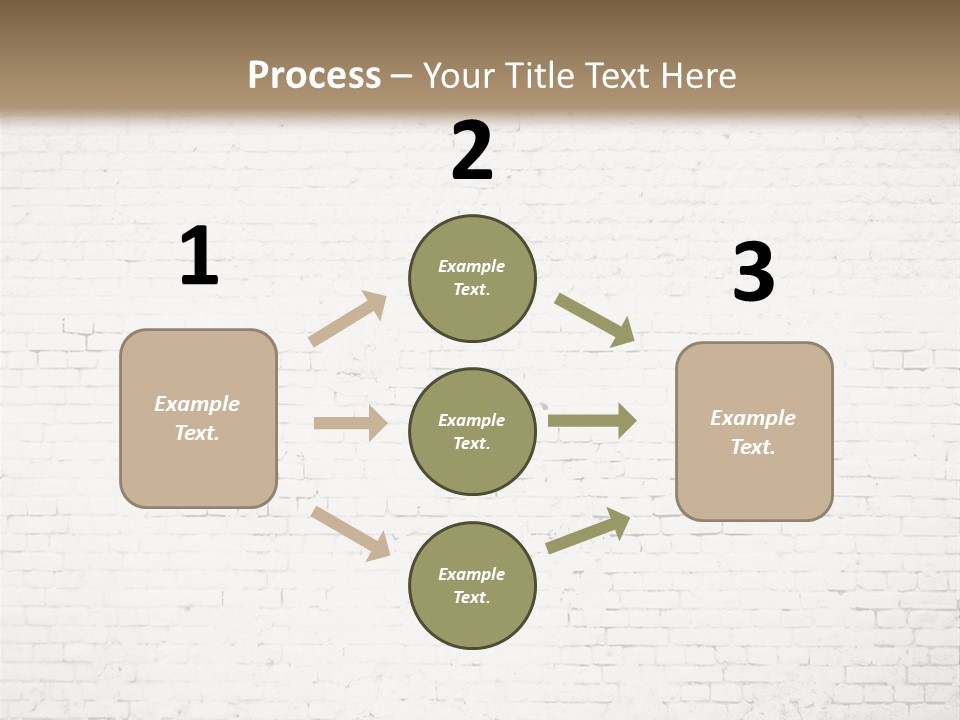 An Empty Room With A Brick Wall And Wooden Floor PowerPoint Template