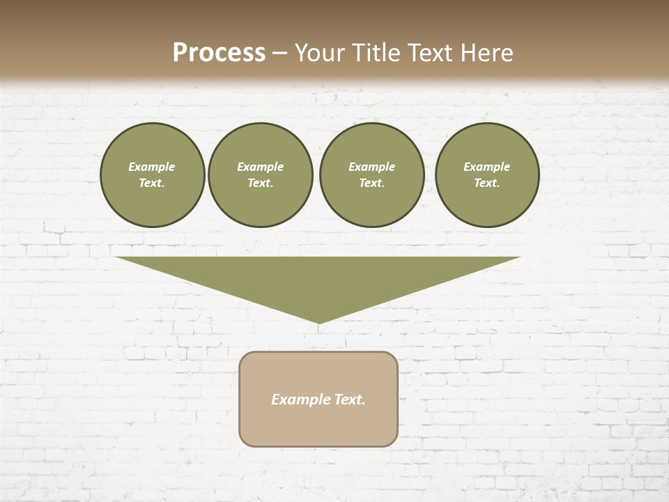 An Empty Room With A Brick Wall And Wooden Floor PowerPoint Template