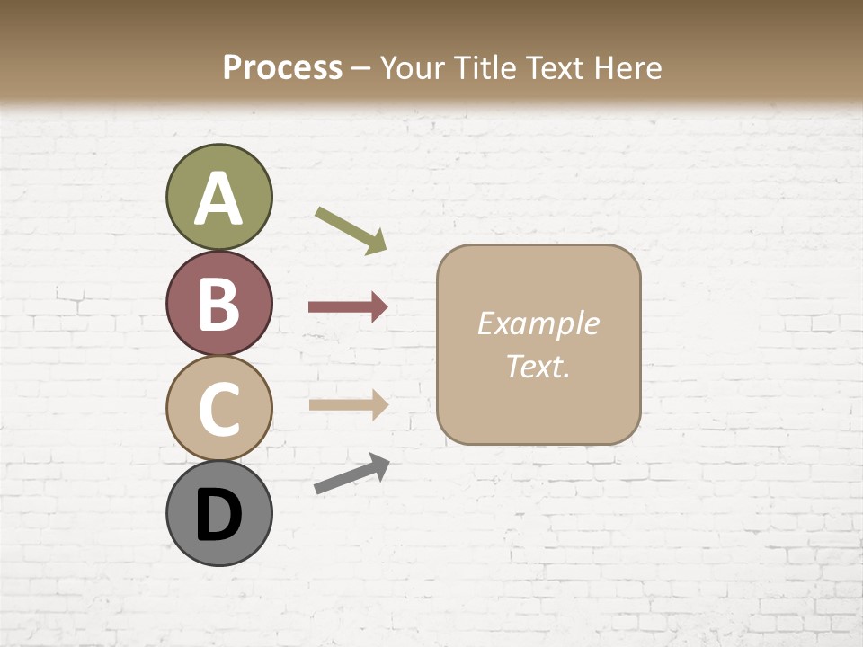 An Empty Room With A Brick Wall And Wooden Floor PowerPoint Template