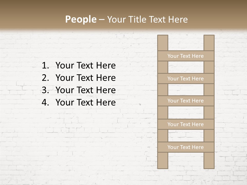 An Empty Room With A Brick Wall And Wooden Floor PowerPoint Template