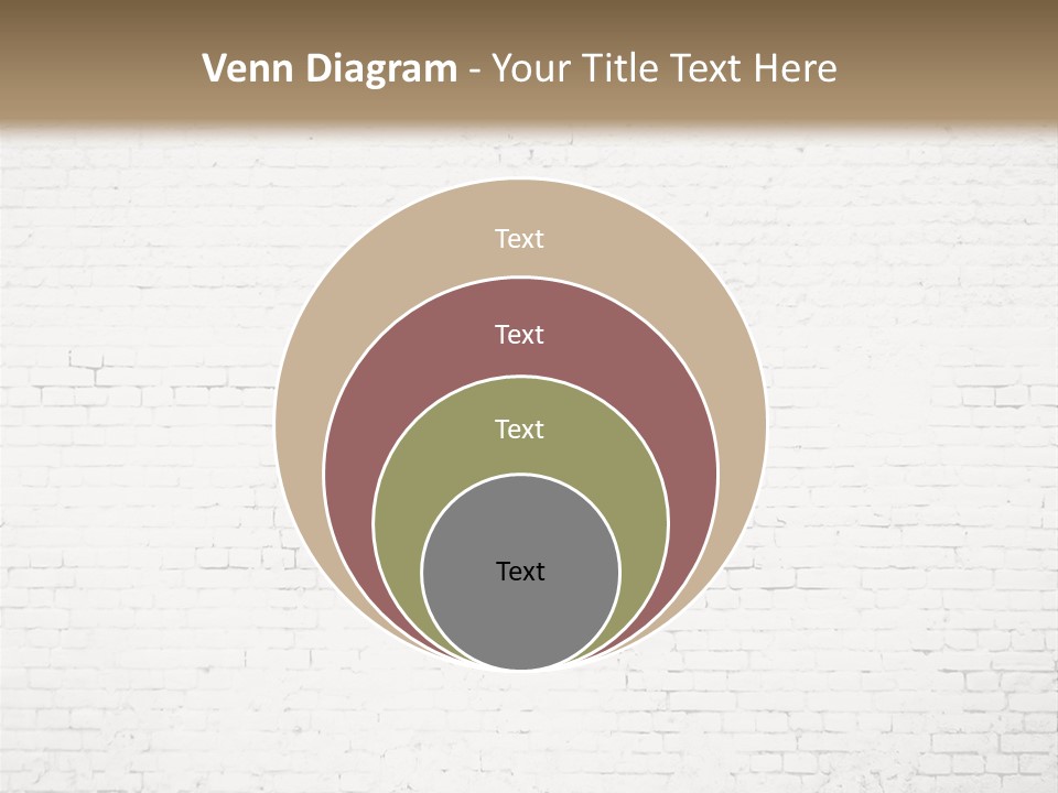 An Empty Room With A Brick Wall And Wooden Floor PowerPoint Template