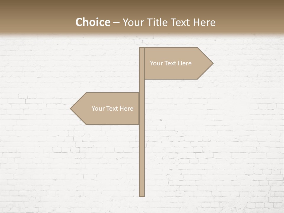 An Empty Room With A Brick Wall And Wooden Floor PowerPoint Template