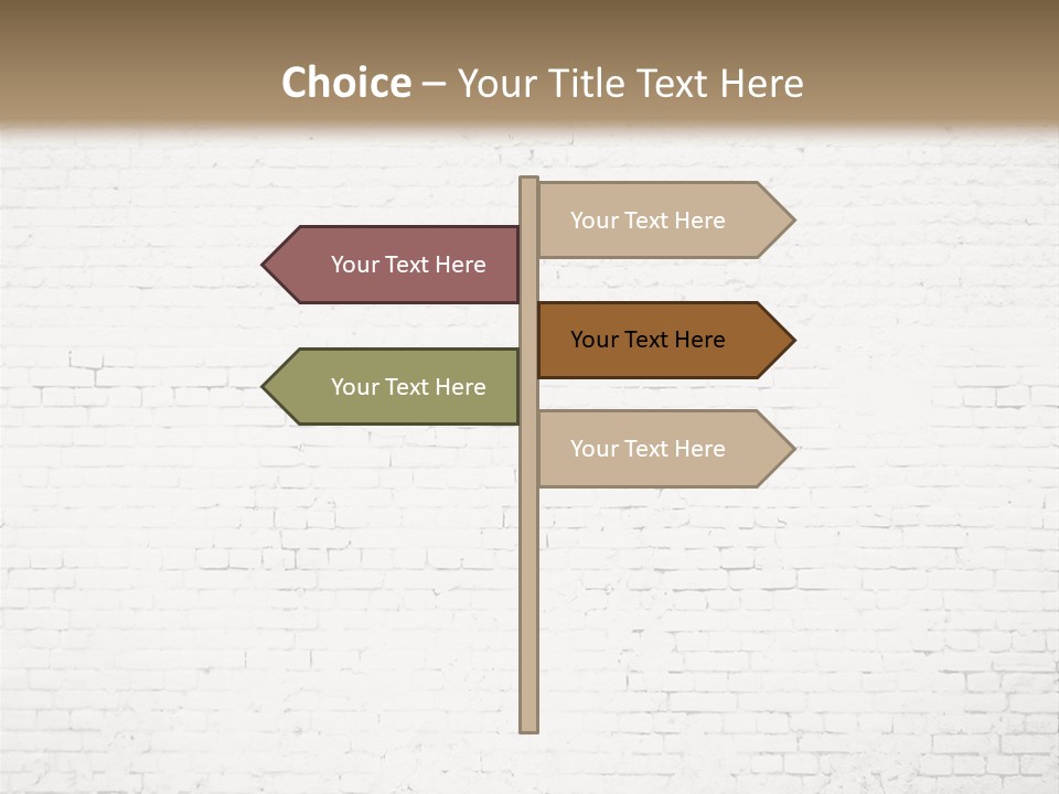 An Empty Room With A Brick Wall And Wooden Floor PowerPoint Template