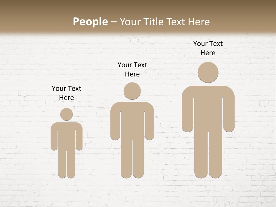 An Empty Room With A Brick Wall And Wooden Floor PowerPoint Template