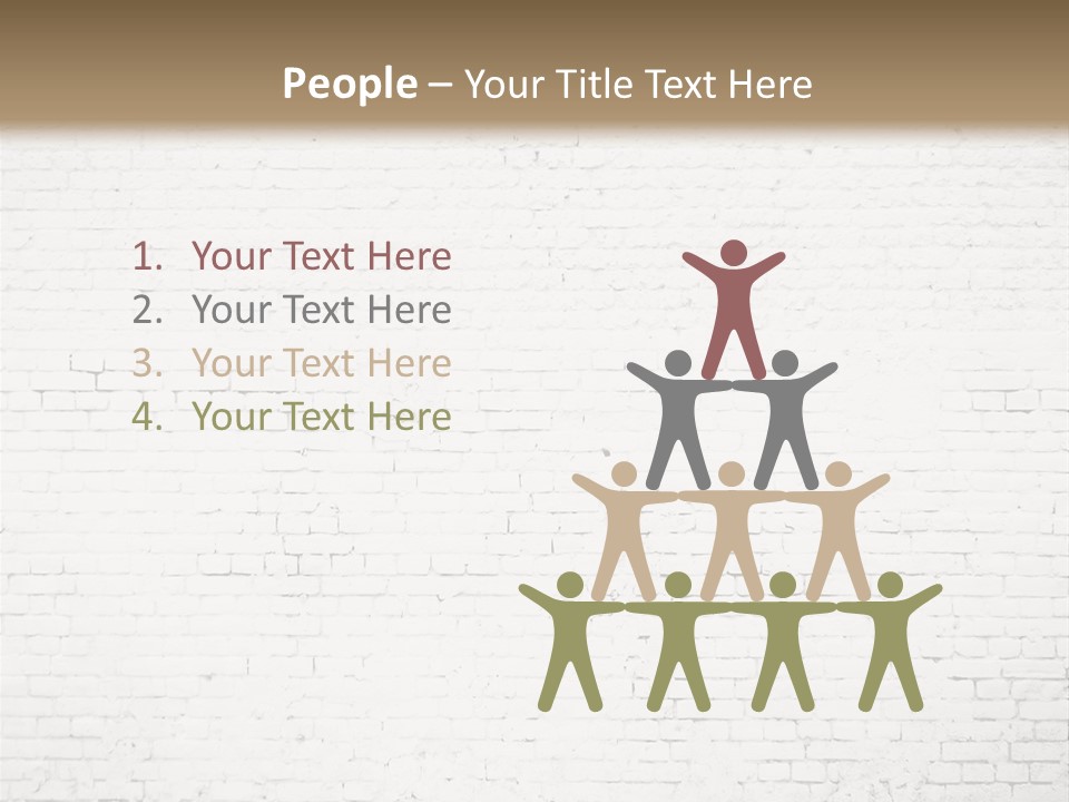 An Empty Room With A Brick Wall And Wooden Floor PowerPoint Template