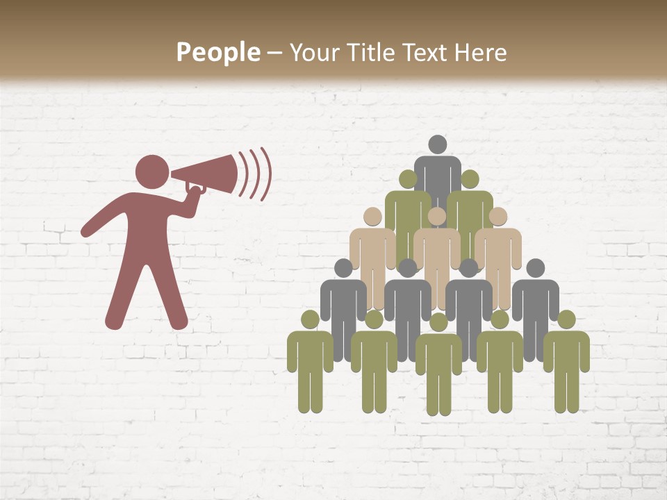 An Empty Room With A Brick Wall And Wooden Floor PowerPoint Template
