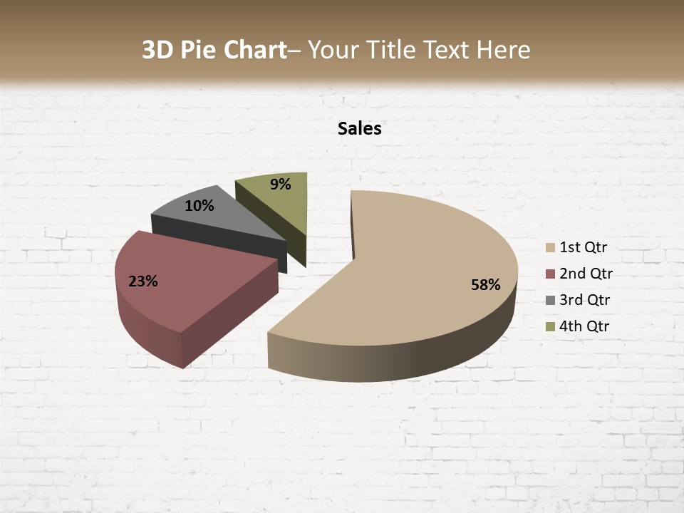An Empty Room With A Brick Wall And Wooden Floor PowerPoint Template