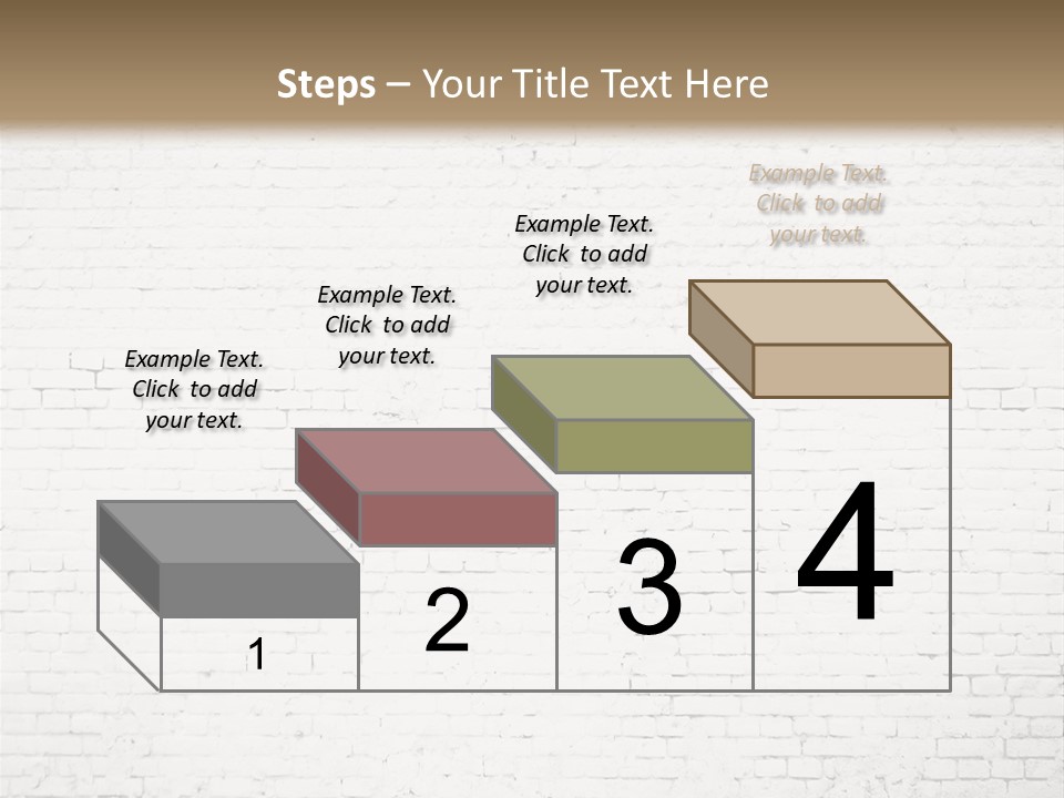An Empty Room With A Brick Wall And Wooden Floor PowerPoint Template